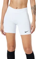 Spodnie sportowe damskie - Nike Spodenki damskie Nike Pro Leak Protections białe FN2374 100 S - miniaturka - grafika 1