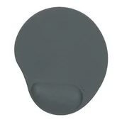 Podkładki na biurko - Podkładka pod mysz, ergonomiczna żelowa, szara, Powerton - miniaturka - grafika 1