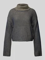 Swetry damskie - Sweter z dzianiny z golfem model ‘TONE’ - miniaturka - grafika 1
