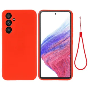 Do Samsung Galaxy A54 5G Kolorowe etui na telefon z płynnego silikonu Czerwony - Etui i futerały do telefonów - miniaturka - grafika 1