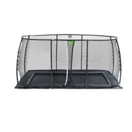 Trampoliny - Exit Trampolina naziemna Dynamic ø244x427cm z siatką zabezpieczającą - miniaturka - grafika 1