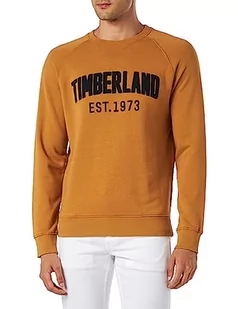 Timberland Modrn Wash Brand Sweat Bluza męska, Wheat Boot, Large - Bluzy męskie - miniaturka - grafika 1