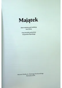 Majątek - Książki o kulturze i sztuce - miniaturka - grafika 1