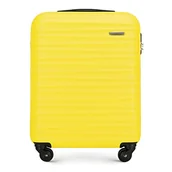 Walizki - WITTCHEN Stabilna walizka podręczna na kółkach, walizka podróżna od Wittchen żółta ABS, twarda obudowa, 4 kółka 56-3A-31 - miniaturka - grafika 1