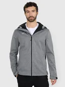 Kurtki i kamizelki sportowe męskie - 4F Kurtka softshell wiatroodporna membrana 5 000 męska - szara XXL - miniaturka - grafika 1