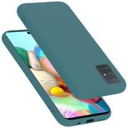 Etui i futerały do telefonów - Pokrowiec Do Samsung Galaxy A51 4G / M40s Etui w LIQUID ZIELONY TPU Silikon Case Cover Obudowa Ochronny Cadorabo - miniaturka - grafika 1