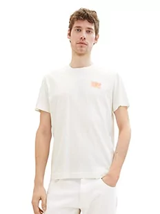 TOM TAILOR T-shirt męski, 10332 – Off White, L - Koszulki męskie - miniaturka - grafika 1