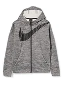 Bluzy dla chłopców - Nike chłopięca bluza B Nk Therma Fz Gfx czarny Black/Htr/(White) S - miniaturka - grafika 1