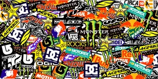 Stickerbomb sticker bomb 100/50cm Najlepszy - Akcesoria tuningowe - miniaturka - grafika 1