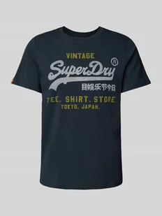 T-shirt o luźnym kroju z nadrukiem z logo - Koszulki męskie - miniaturka - grafika 1
