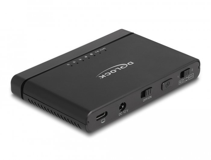 Stacja dokująca Delock USB Type-C™ Konwerter dla 1 x M.2 NVMe SSD + 1 x SATA SSD / HDD z funkcją klonowania 64190
