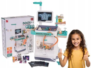 Zestaw Mały Doktor Mobilny Aparat Ekg Młody Lekarz Akcesoria Lekarskie - Zabawy w naśladowanie dorosłych - miniaturka - grafika 1