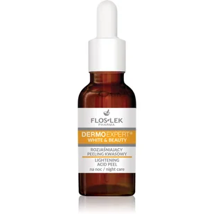 Flos-Lek Dermo Expert White &amp; Beauty Peeling kwasowy na noc rozjaśniający 30 - Peelingi i scruby do twarzy - miniaturka - grafika 1