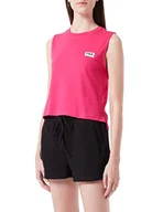 Koszulki i topy damskie - Fila Damska koszulka Taggia Cropped Boxy Top Cami, Różowy paw, XL - miniaturka - grafika 1