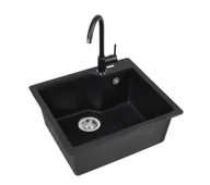 Zlewozmywaki z baterią - Franke UBG 610 Granitowy Onyx + bateria Pola Onyx - miniaturka - grafika 1