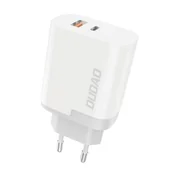 Ładowarki do telefonów - Dudao ładowarka sieciowa USB / USB Typ C Power Delivery Quick Charge 3.0 3A 22,5W biały (A6xsEU white) - miniaturka - grafika 1