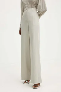 Patrizia Pepe spodnie damskie kolor szary szerokie high waist 8P0615 A457 - Spodnie damskie - miniaturka - grafika 1