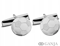 Spinki do mankietów i krawatów - Spinki srebrne do mankietów 925 rodowane SP48 - miniaturka - grafika 1