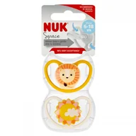 Smoczki uspokajające - NUK Smoczek uspokajający 6-18m Space Lion op.2 szt. - miniaturka - grafika 1