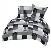 Pościel - pościel kora lux 140x200 + 1 poszewka K 282-3 ala patchwork szary - miniaturka - grafika 1