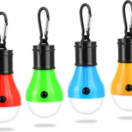 Latarki - Lampa kempingowa, 4x latarka kempingowa LED zasilana bateryjnie, przenośna lampa namiotowa, wodoodporna, awaryjna - miniaturka - grafika 1