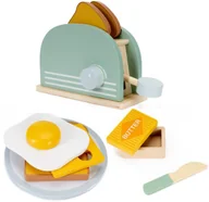 Zabawki AGD - Springos zabawka drewniana dla dzieci, jajko, tost zestaw śniadaniowy 9 el. multikolor UNIWERSALNY - miniaturka - grafika 1