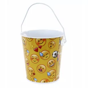 Metalowe Wiaderko Dla Dzieci Do Zabawy Emoji Emoty - Zabawki do piasku - miniaturka - grafika 1