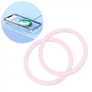Joyroom zestaw metalowych pierścieni magnetycznych do smartfona 2 szt. różowy (JR-Mag-M3) - Pozostałe akcesoria do telefonów - miniaturka - grafika 1