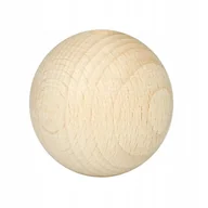 Dekoratorstwo - Drewniane korale kulki 40mm SUROWE decoupage 1szt. - miniaturka - grafika 1