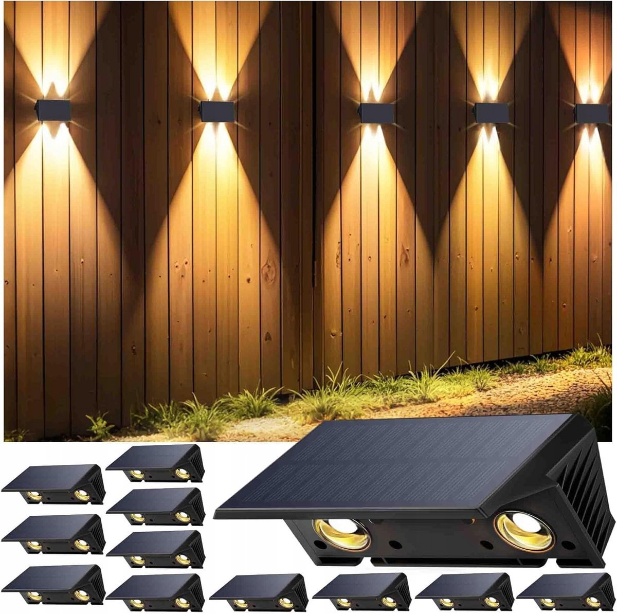 Solarne lampy ogrodowe IIRARA – zestaw 12 szt., IP67, ciepła biała