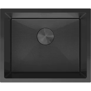 Mexen Trixo zlewozmywak stalowy 1-komorowy 540 x 440 mm, czarny HC - 6414541000-70HC - Zlewozmywaki - miniaturka - grafika 1