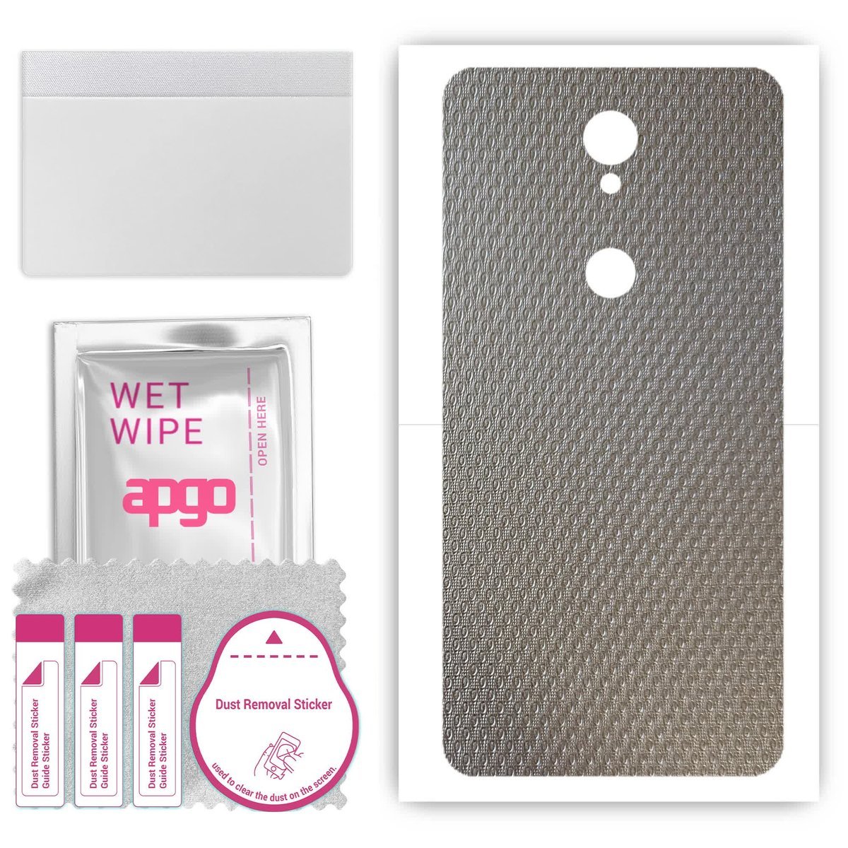 Folia naklejka skórka strukturalna na TYŁ do Sharp Rouvo V - Aluminium krople - apgo SKINS