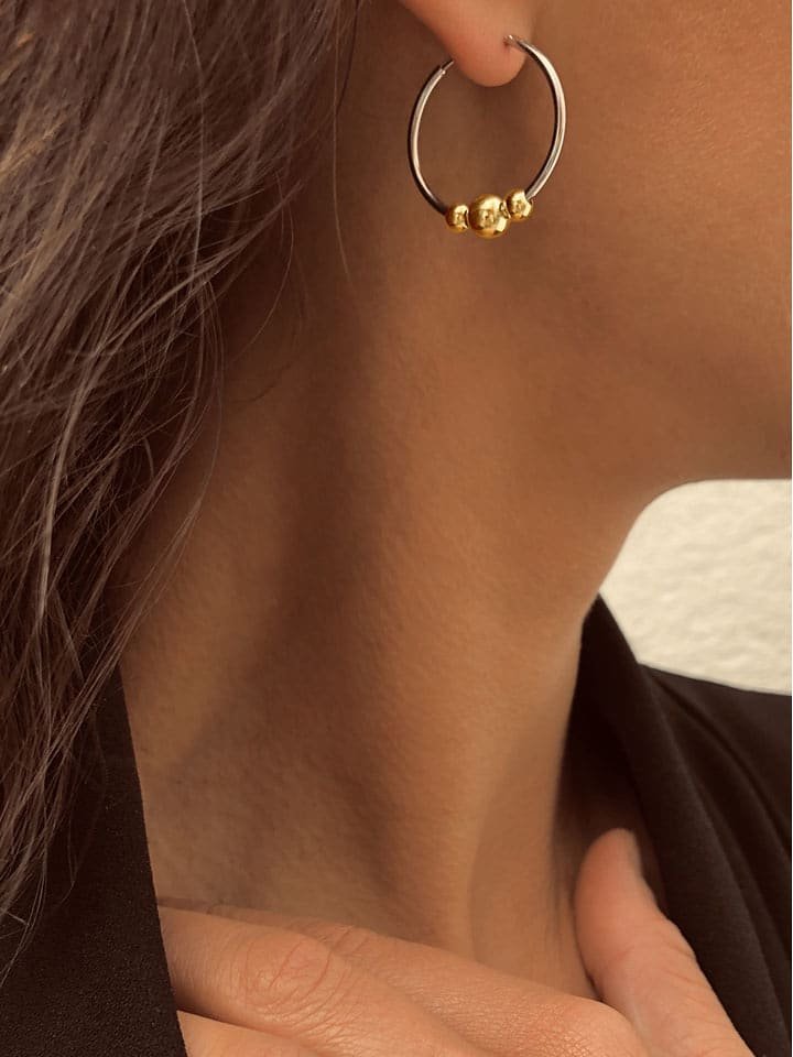 Les Favorites Pozłacane kolczyki-kreole