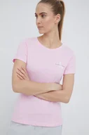 Koszulki i topy damskie - Calvin Klein Jeans Jeans t-shirt bawełniany kolor różowy - miniaturka - grafika 1