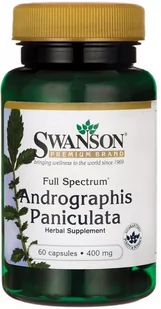 SWANSON Full Spectrum Andrographis Paniculata 400mg 60 kaps. SW498 - Suplementy naturalne - miniaturka - grafika 2