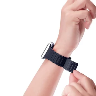 Dux Ducis Strap (Armor Version) pasek Apple Watch Ultra, SE, 8, 7, 6, 5, 4, 3, 2, 1 (49, 45, 44, 42  mm) silikonowa magnetyczna opaska bransoleta niebieski - Akcesoria do smartwatchy - miniaturka - grafika 3