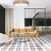 Lampy sufitowe - Euluna Lampa sufitowa Cleo 500 50cm miedziana - miniaturka - grafika 1