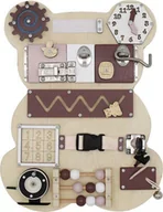 Tablice dla dzieci - LeanToys Drewniana tablica manipulacyjna miś Uniwersalny - miniaturka - grafika 1