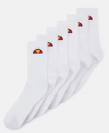 Skarpetki męskie - SKARPETKI ELLESSE BIAŁE 6 PAR DŁUGIE UNISEX Sport Socks 6-Pack Wht 43-46 - miniaturka - grafika 1