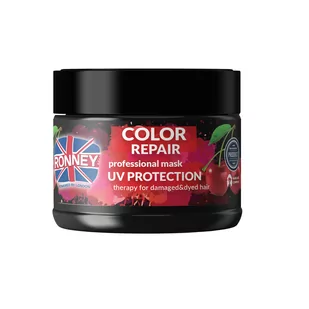 Ronney Mask Color Repair Cherry Uv Protection  - Maska Do Włosów Farbowanych Wiśniowa 300 Ml - Maski do włosów - miniaturka - grafika 1