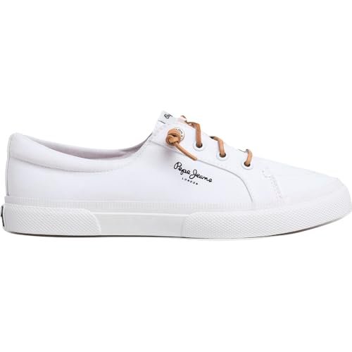 Pepe Jeans Damskie trampki KENTON BLOCK W, białe (białe), 38 EU, biały, 6 UK