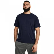 Koszulki sportowe męskie - Męska koszulka treningowa Under Armour UA Tech Textured SS - granatowa - UNDER ARMOUR - miniaturka - grafika 1
