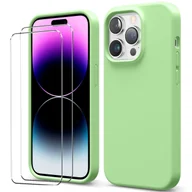 Etui i futerały do telefonów - zestaw ochronny 2 w 1 dla Apple iPhone 11 Pro składa się z 2x szklanej osłony ekranu 9H i 1x silikonowego etui - osłona w kolorze zielonym - miniaturka - grafika 1