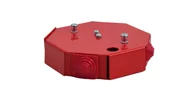 Inne akcesoria elektryczne - Puszka przeciwpożarowa PIP-3AN B6x2x4 ośmiokątna, E90, z bezpiecznikiem 0,75A, wymiary 124x28x137mm, czerwony 84623606 - miniaturka - grafika 1