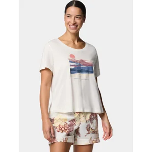 Koszulka bawełniana damska Columbia Ruby Springs Graphic Scoop Neck S/S - Koszulki sportowe damskie - miniaturka - grafika 1