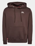 Bluzy męskie - Alpha Industries Bluza Basic Small Logo 196318 Brązowy Regular Fit - miniaturka - grafika 1