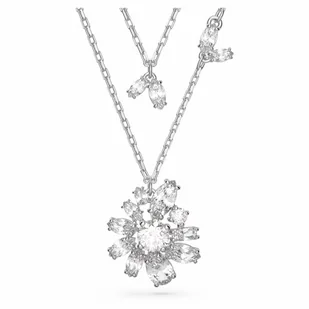 Naszyjnik Swarovski - Gema Flower, White, Silver 5644658 - Naszyjniki - miniaturka - grafika 1