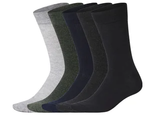 esmara® Skarpetki męskie z biobawełną, 5 par (zielony/szary/czarny/granatowy, 39-42) - Skarpetki męskie esmara® Skarpetki męskie z biobawełną, 5 par (zielony/szary/czarny/granatowy, 39-42) - Skarpetki męskie - miniaturka - grafika 1