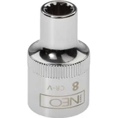 Klucze i nasadki - NEO-TOOLS nasadka spline, dwunastokątna, 1/2'', 8mm, , 08-580 - miniaturka - grafika 1