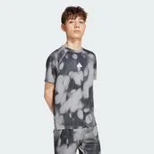 Koszulki dla dziewczynek - Koszulka treningowa z grafiką na całej powierzchni - Adidas - miniaturka - grafika 1